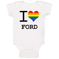 I Love Heart Gay Pride Lesbian Ford Baby One Piece I Love Heart Gay Pride Lesbian Ford Baby One Piece