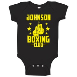 Johnson Vermont Boxing Club Cool Sports Fitness Baby One Piece Johnson Vermont Boxing Club Cool Sports Fitness Baby One Piece