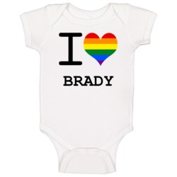I Love Heart Gay Pride Lesbian Brady Baby One Piece I Love Heart Gay Pride Lesbian Brady Baby One Piece