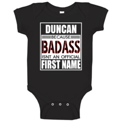 Because Badass Official First Name Funny Baby One Piece Because Badass Official First Name Funny Baby One Piece