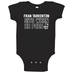 Player Sits When He Pees Football Funny Sports Customizable Baby One P Player Sits When He Pees Football Funny Sports Customizable Baby One P