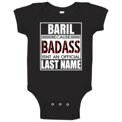 Because Badass Official Last Name Funny Baby One Piece Because Badass Official Last Name Funny Baby One Piece