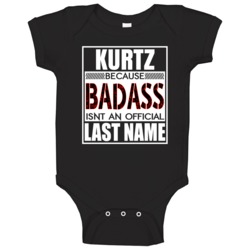 Because Badass Official Last Name Funny Baby One Piece Because Badass Official Last Name Funny Baby One Piece
