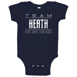 Live Love Football Jeff Heath Dallas Football Team Fan Baby One Piece Live Love Football Jeff Heath Dallas Football Team Fan Baby One Piece
