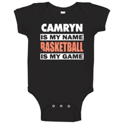 Name Is My Name Basketball My Game Cool Sports Customizable Baby One P Name Is My Name Basketball My Game Cool Sports Customizable Baby One P