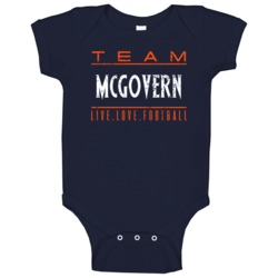 Live Love Football Connor Mcgovern Denver Football Team Fan Baby One P Live Love Football Connor Mcgovern Denver Football Team Fan Baby One P