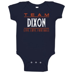 Live Love Football Riley Dixon Denver Football Team Fan Baby One Piece Live Love Football Riley Dixon Denver Football Team Fan Baby One Piece