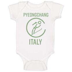Pyeongchang 2018 Ski Jumping Team Italy Baby One Piece Pyeongchang 2018 Ski Jumping Team Italy Baby One Piece