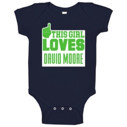 David Moore This Girl Loves Seattle Football Sports Athlete Baby One P David Moore This Girl Loves Seattle Football Sports Athlete Baby One P