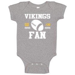 Cj Ham # 30 Minnesota Football Go Team Fan Sports Baby One Piece Cj Ham # 30 Minnesota Football Go Team Fan Sports Baby One Piece