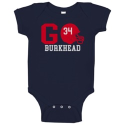 Rex Burkhead # 34 Go Player New England Football Sports Fan Baby One P Rex Burkhead # 34 Go Player New England Football Sports Fan Baby One P