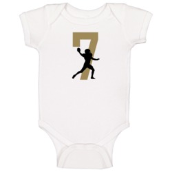 Taysom Hill # 7 Silhouette Player New Orleans Football Sports Fan Baby Taysom Hill # 7 Silhouette Player New Orleans Football Sports Fan Baby