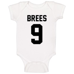 Drew Brees # 9 Jersey Back New Orleans Football Team Fan For White Bab Drew Brees # 9 Jersey Back New Orleans Football Team Fan For White Bab