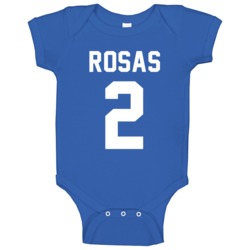 Aldrick Rosas # 2 Jersey Back New York G Football Team Fan For Blue Ba Aldrick Rosas # 2 Jersey Back New York G Football Team Fan For Blue Ba
