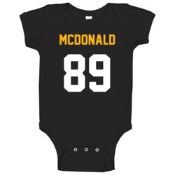 Vance Mcdonald # 89 Jersey Back Pittsburgh Football Team Fan For Black Vance Mcdonald # 89 Jersey Back Pittsburgh Football Team Fan For Black