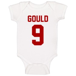 Robbie Gould # 9 Jersey Back San Francisco Football Team Fan For White Robbie Gould # 9 Jersey Back San Francisco Football Team Fan For White
