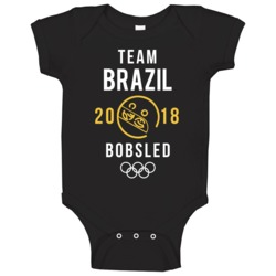 Team Brazil Bobsled 2018 Pyeongchang Winter Olympics Baby One Piece Team Brazil Bobsled 2018 Pyeongchang Winter Olympics Baby One Piece