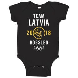 Team Latvia Bobsled 2018 Pyeongchang Winter Olympics Baby One Piece Team Latvia Bobsled 2018 Pyeongchang Winter Olympics Baby One Piece
