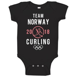 Team Norway 2018 Curling Pyeongchang Winter Olympics Baby One Piece Team Norway 2018 Curling Pyeongchang Winter Olympics Baby One Piece