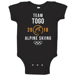 Team Togo 2018 Alpine Skiing Pyeongchang Winter Olympics Baby One Piec Team Togo 2018 Alpine Skiing Pyeongchang Winter Olympics Baby One Piec