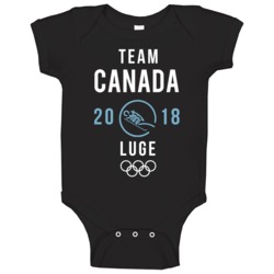 Team Canada 2018 Luge Pyeongchang Winter Olympics Baby One Piece Team Canada 2018 Luge Pyeongchang Winter Olympics Baby One Piece