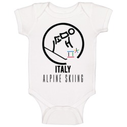 Pyeongchang 2018 Winter Olympics Alpine Skiing Team Italy Baby One Pie Pyeongchang 2018 Winter Olympics Alpine Skiing Team Italy Baby One Pie