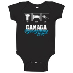 Eat Sleep Luge Team Canada Pyeongchang 2018 Winter Olympics Baby One P Eat Sleep Luge Team Canada Pyeongchang 2018 Winter Olympics Baby One P