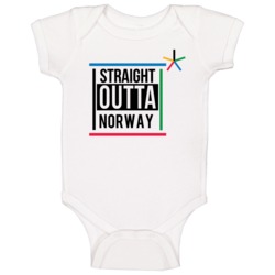 Straight Outta Norway Pyeongchang 2018 Winter Olympics Baby One Piece Straight Outta Norway Pyeongchang 2018 Winter Olympics Baby One Piece