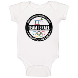 Team Israel Pyeongchang 2018 Winter Olympic Games Country Fan Baby One Team Israel Pyeongchang 2018 Winter Olympic Games Country Fan Baby One