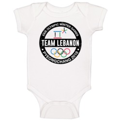Team Lebanon Pyeongchang 2018 Winter Olympic Games Country Fan Baby On Team Lebanon Pyeongchang 2018 Winter Olympic Games Country Fan Baby On