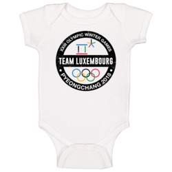 Team Luxembourg Pyeongchang 2018 Winter Olympic Games Country Fan Baby Team Luxembourg Pyeongchang 2018 Winter Olympic Games Country Fan Baby