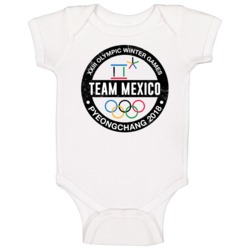 Team Mexico Pyeongchang 2018 Winter Olympic Games Country Fan Baby One Team Mexico Pyeongchang 2018 Winter Olympic Games Country Fan Baby One