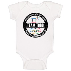 Team Togo Pyeongchang 2018 Winter Olympic Games Country Fan Baby One P Team Togo Pyeongchang 2018 Winter Olympic Games Country Fan Baby One P