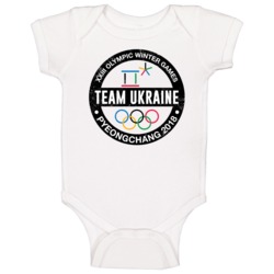 Team Ukraine Pyeongchang 2018 Winter Olympic Games Country Fan Baby On Team Ukraine Pyeongchang 2018 Winter Olympic Games Country Fan Baby On