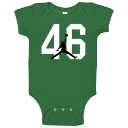 Aron Baynes #46 Boston Basketball Silhouette Player Sports Fan Baby On Aron Baynes #46 Boston Basketball Silhouette Player Sports Fan Baby On