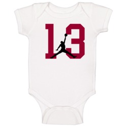 Bam Adebayo #13 Miami Basketball Silhouette Player Sports Fan Baby One Bam Adebayo #13 Miami Basketball Silhouette Player Sports Fan Baby One