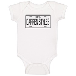 100 Percent Name License Plate Customizable Baby One Piece 100 Percent Name License Plate Customizable Baby One Piece
