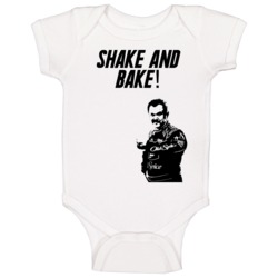 Talladega Nights Cal Silhouette Shake And Bake! Quote Baby One Piece Talladega Nights Cal Silhouette Shake And Bake! Quote Baby One Piece
