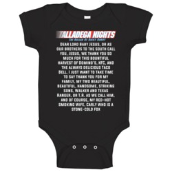 Talladega Nights Dear Lord Baby Jesus Quote Baby One Piece Talladega Nights Dear Lord Baby Jesus Quote Baby One Piece