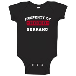 Property Of Heart Serrano Baby One Piece Property Of Heart Serrano Baby One Piece