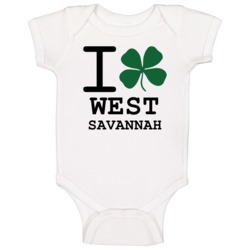 West Savannah I Love Heart Clover Irish Baby One Piece West Savannah I Love Heart Clover Irish Baby One Piece