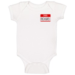 Hello My Name Is Richard Baby One Piece Hello My Name Is Richard Baby One Piece