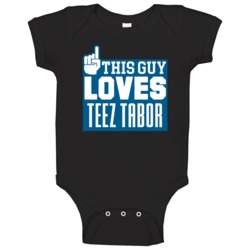 This Guy Loves Teez Tabor Detroit Football Team Fan Baby One Piece This Guy Loves Teez Tabor Detroit Football Team Fan Baby One Piece