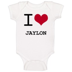 I Love Heart Jaylon Baby One Piece I Love Heart Jaylon Baby One Piece