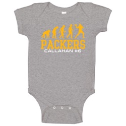 Evolution Joe Callahan Green Bay Football Team Fan Baby One Piece Evolution Joe Callahan Green Bay Football Team Fan Baby One Piece