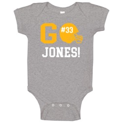 Go Player Aaron Jones Green Bay Football Team Fan Baby One Piece Go Player Aaron Jones Green Bay Football Team Fan Baby One Piece