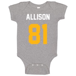 Jersey Back Geronimo Allison Green Bay Football Team Fan For Green Bab Jersey Back Geronimo Allison Green Bay Football Team Fan For Green Bab
