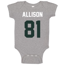 Jersey Back Geronimo Allison Green Bay Football Team Fan For Gold Baby Jersey Back Geronimo Allison Green Bay Football Team Fan For Gold Baby