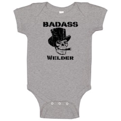 Badass Welder Skull Occupation Baby One Piece Badass Welder Skull Occupation Baby One Piece