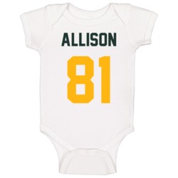 Jersey Back Geronimo Allison Green Bay Football Team Fan For White Bab Jersey Back Geronimo Allison Green Bay Football Team Fan For White Bab